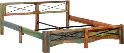 Immagine prodotto di Letto in legno massello vitaXL, legno di recupero, 180x200 cm