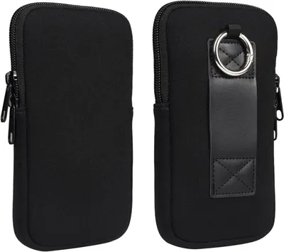 Imagen del producto de Bolsa de cinturón impermeable, elástica, de 17,5 cm, para teléfonos inteligentes grandes