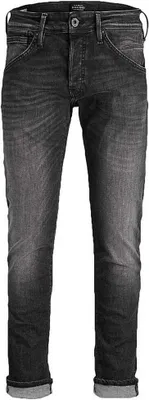 Produktbild von Jack & Jones 12111026, Schwarz, Grau, Jeans, Baumwolle, Elasthan, Polyester, Nicht bleichen, Natürliche Trocknung, Schonwaschgang (40°C)