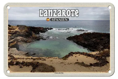 Produktbild von Blechschild Reise 18x12cm Lanzarote Spanien Charco del Palo Ort