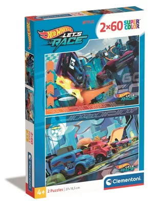 Obrázok produktu pre Puzzle 2 x 60 Super Kolor Hot Wheels 24816