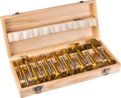 Forstnerbohrer Set Holzbohrer Kunstbohrer Topfbohrer 16 teilig 4031765203821 20382 Malimo Forstnerbohrer DIN 7483 G von 10 mm bis 50 zur Auswahl gezahnt Holzbohrer Astlochbohrer Scharnierlochbohrer Ø 25-100