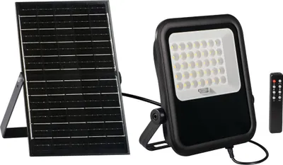 Zdjęcie produktu dla Naświetlacz solarny LED 15W czarny FL SONE SLR z pilotem IP65 Kanlux