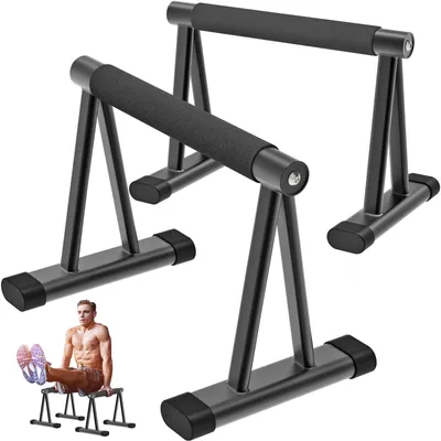 Produktbild von Zwei Liegestützgriffe, Paralletten mit Schaumstoffgriffen für Calisthenics