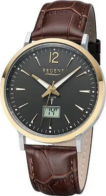 Produktbild von Regent Herren Funkuhr Leder FR-244