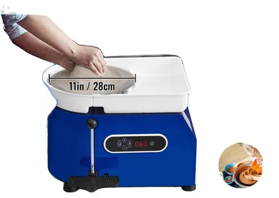 Obrázek produktu pro **VEVOR Hrnčířský kruh 25 cm - 280W Elektrický hrnčířský kruh s nožním pedálem a odnímatelnou mísou - Sada hrnčířského nářadí pro tvarování keramiky a hlíny -