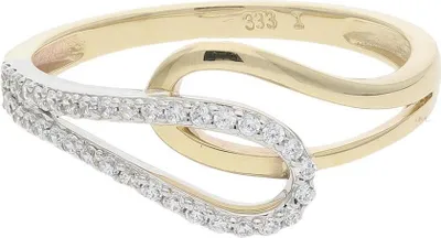 Produktbild von Ring Gold und Weißgold 333 Zirkonia JL10-07-3370 JuwelmaLux Größe 56