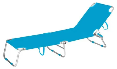 Obrázok produktu pre Marbueno Skladacie ležadlo hliníkové modré Pláž a bazén 187X58X24 cm 10460