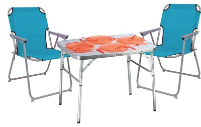 Produktbild von 3-teiliges praktisches Campingmöbel Set Alu L75xB55xH60cm