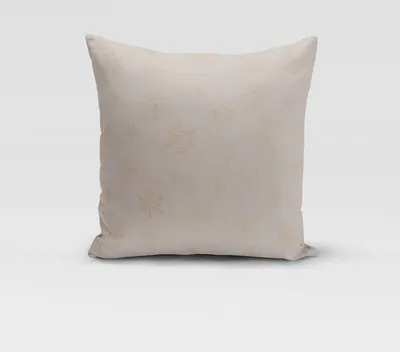 Produktbild von SCHÖNER LEBEN. Kissenhülle Eiskristalle beige gold Größe 40x40cm (HxB) 40x40cm (HxB) Größe