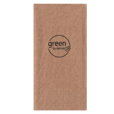 Produktbild von 250x Servietten natur 2-lagig 1/8 Falz 33x33cm kompostierbar