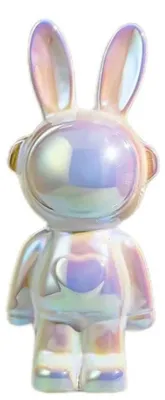 Immagine prodotto di Coniglio in Vetroceramica, ideale come decorazione e salvadanaio (bianco)