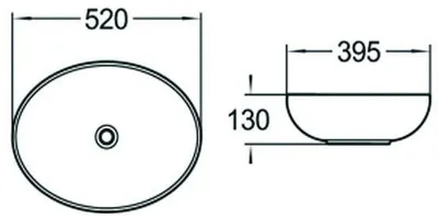 Immagine prodotto di Mexen Jowita lavabo da appoggio 52 x 39 cm, nero opaco - 21355285