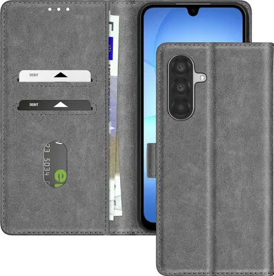 Image de Avizar, étui Samsung Galaxy A17 Chesterfield porte-cartes, gris