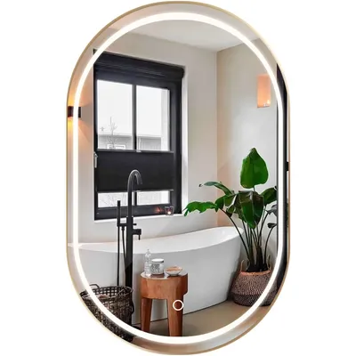 Image de Miroir Led Tutumi Led Oll 60X90cm Brush Gold