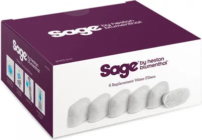 Zdjęcie produktu dla SAGE 6 sztuk - Filtr wody do ekspresu do kawy / ekspresu do espresso