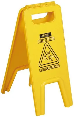 Produktbild von Vileda® 2029717 Warnschild - Gefahrenhinweis "Achtung Rutschgefahr"
