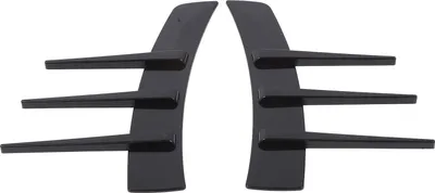 Image de 1 paire de caches d'aération latéraux pour pare-chocs, autocollants universels pour aération d'ailes de voiture, ailettes souples, kit de spoilers pour séries E90 E91, noir brillant
