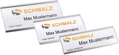 Produktbild von Famanu Namensschild Set - Selbst beschreibbar - 10 Stück - Metall