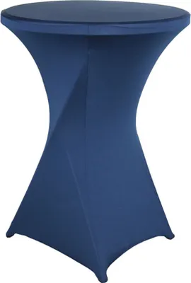 Obrázek produktu pro 80x110cm koktejlové ubrusy Stretch Elastan koktejlový stůl Cover Fabric pro svatbu, banket a party (tmavě modrá)