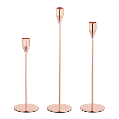 Produktbild von relaxdays Moderne Kerzenständer im 3er Set
