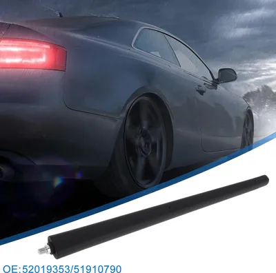 Image de Antenne De Signalisation Pour Voiture, Antenne De Toit Am/Fm Pour Fiat 500 2012+ Matériau En Caoutchouc Tout-Terrain Noir