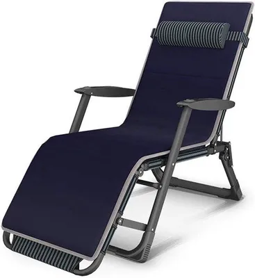 Produktbild von Famanu Liegestuhl Verstellbar - Superbreit 52/67 cm - Oxford Blau