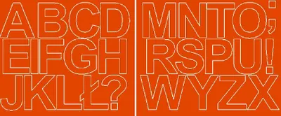 Produktbild von Selbstklebende Buchstabenaufkleber, 6 cm, orange matt
