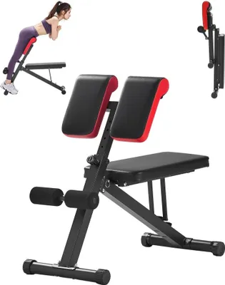 Image de Hyperextension pour le dos Chaise romaine - Extension du dos Pliable - Appareil de fitness pour l'entraînement du dos