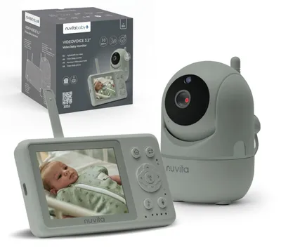 Obrázok produktu pre Nuvita 3035 – Video monitor pre bábätká – Displej 3,2 palca – HD kamera s 360° otáčaním a naklápaním, nočné videnie, funkcia detekcie pohybu
