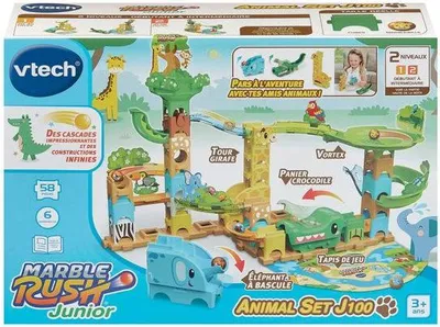 Image de Circuit de Billes Animalier VTech Marble Rush Junior, Set J100, Multicolore, 3 Ans +