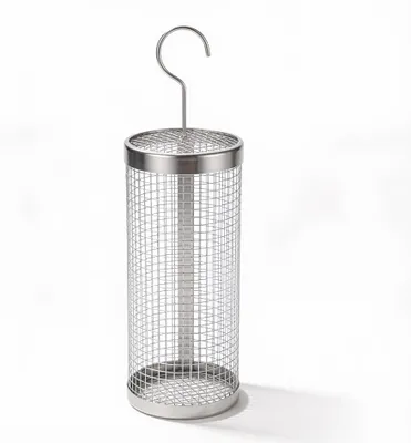 Produktbild von Grillkorb Edelstahl 4er Set, 20 cm Grillrolle für Gemüse, Pommes & Fisch, rostfreier BBQ Grillkäfig, spülmaschinenfest, Camping & Picknick