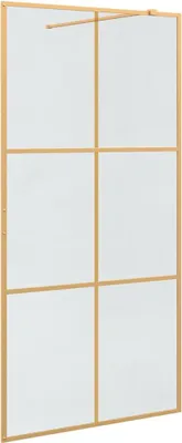 Zdjęcie produktu dla vidaXL Parawan prysznicowy złoty 100 x 195 cm Szkło hartowane