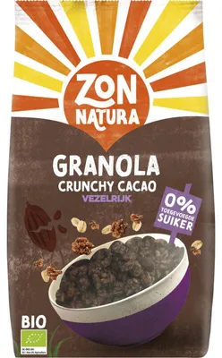 Immagine prodotto di Zonnatura Granola Crunchy Cacao Vezelrijk 350g – Colazione ricca di fibre