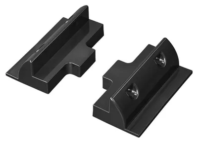 Produktbild von Schwarze Mittelhalterung für Solarpanel - 2er-Set
