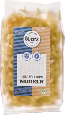 Produktbild von Werz Hirse Vollkorn Nudeln glutenfrei -- 200g