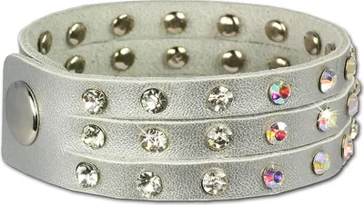 Produktbild von SilberDream Armband Leder Armschmuck silber Zirkonia Damen Frauen LAC222K
