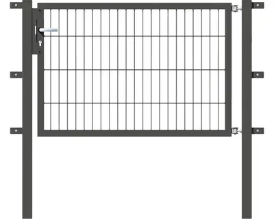Zdjęcie produktu dla Alberts 647278 Bramka pojedyncza Flexo z akcesoriami, antracyt, szerokość 125 cm, wysokość 80 cm