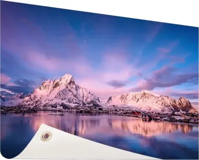 Produktbild von Gartenposter - 60x40 cm - Berge am See  - Modernes Wandbilder - Natur