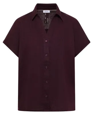 Produktbild von Cecil (304) LINEN_Solid Dropped Shoulder B, rich burgundy 17309 17309 L