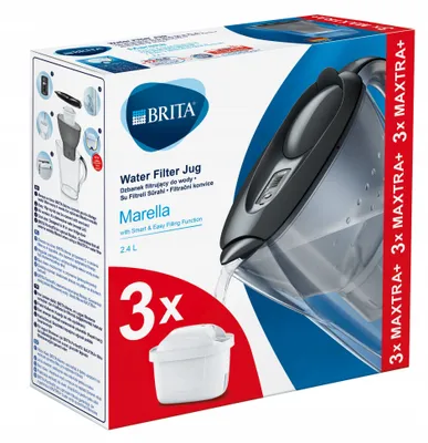 Produktbild von BRITA Marella Graphit +3 MX+ Pure Wasserfilterkanne