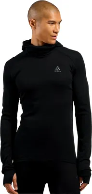 Productafbeelding van Thermoshirt heren - Met capuchon en gezichtsbescherming - Lange mouwen - Warm