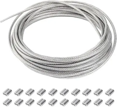 Image de Câble en acier inoxydable - étanche - 60 m - 1 mm