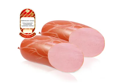 Produktbild von Brühwurstspezialität „Ljubitelskaja k Sawtraku“ – mit Speckeinlage 475g