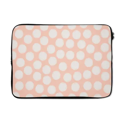 Produktbild von MuchoWow® Laptop Hülle 13 Zoll Polka dots - Rosa - Muster Laptoptasche - Laptophülle - Sleeve - Rundumschutz