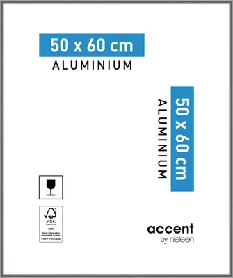Produktbild von accent by nielsen Aluminium Bilderrahmen Accent, 50x60 cm, Stahlgrau