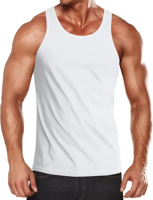 Produktbild von Herren Tanktop FunShirt Fuck it Strichmännchen Fun Moonworks® weiß XL