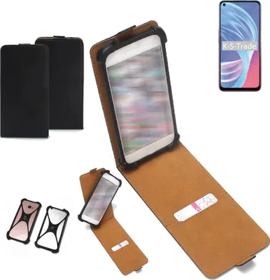 Produktbild von K-S-Trade Handyhülle Schutzhülle kompatibel mit Oppo A73 5G Hülle Case Cover Flip Style Bumper schwarz 1x
