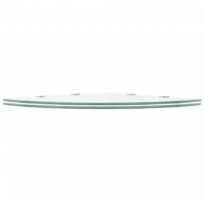 Image de vidaXL Étagères d'angle 2 pièces avec supports chromés verre transparent