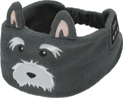 Produktbild von INF Tier Design Bluetooth Stirnband - V5.2 Fleece Stirnband mit Hunde Design Dunkelgrau